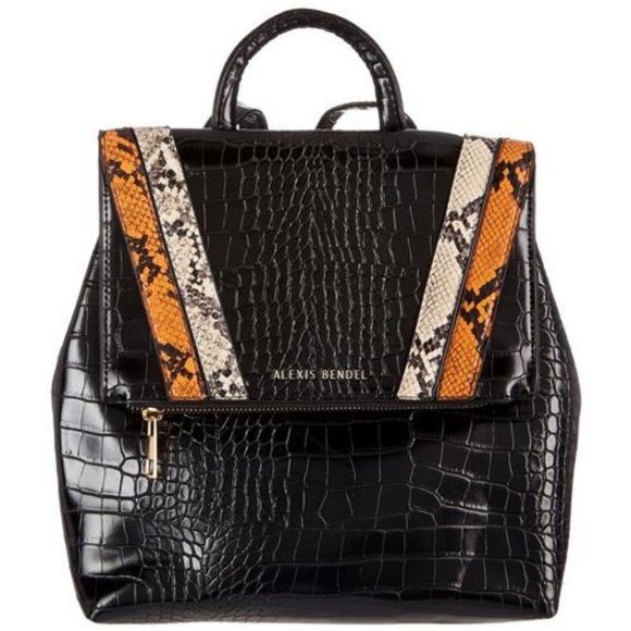 Alexis Bendel | Bags | Alexis Bendel Faux Leather Black Croc 